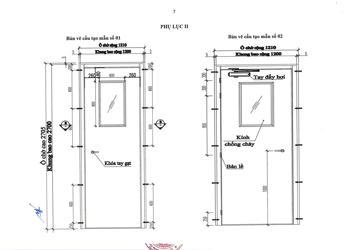 EI 60 - Cửa Đơn - Khoá Tay Gạt